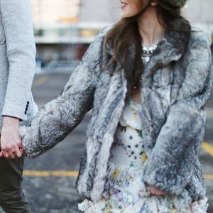 Rabbit fur coat